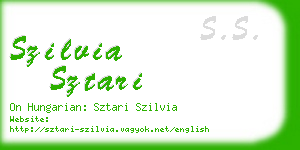 szilvia sztari business card